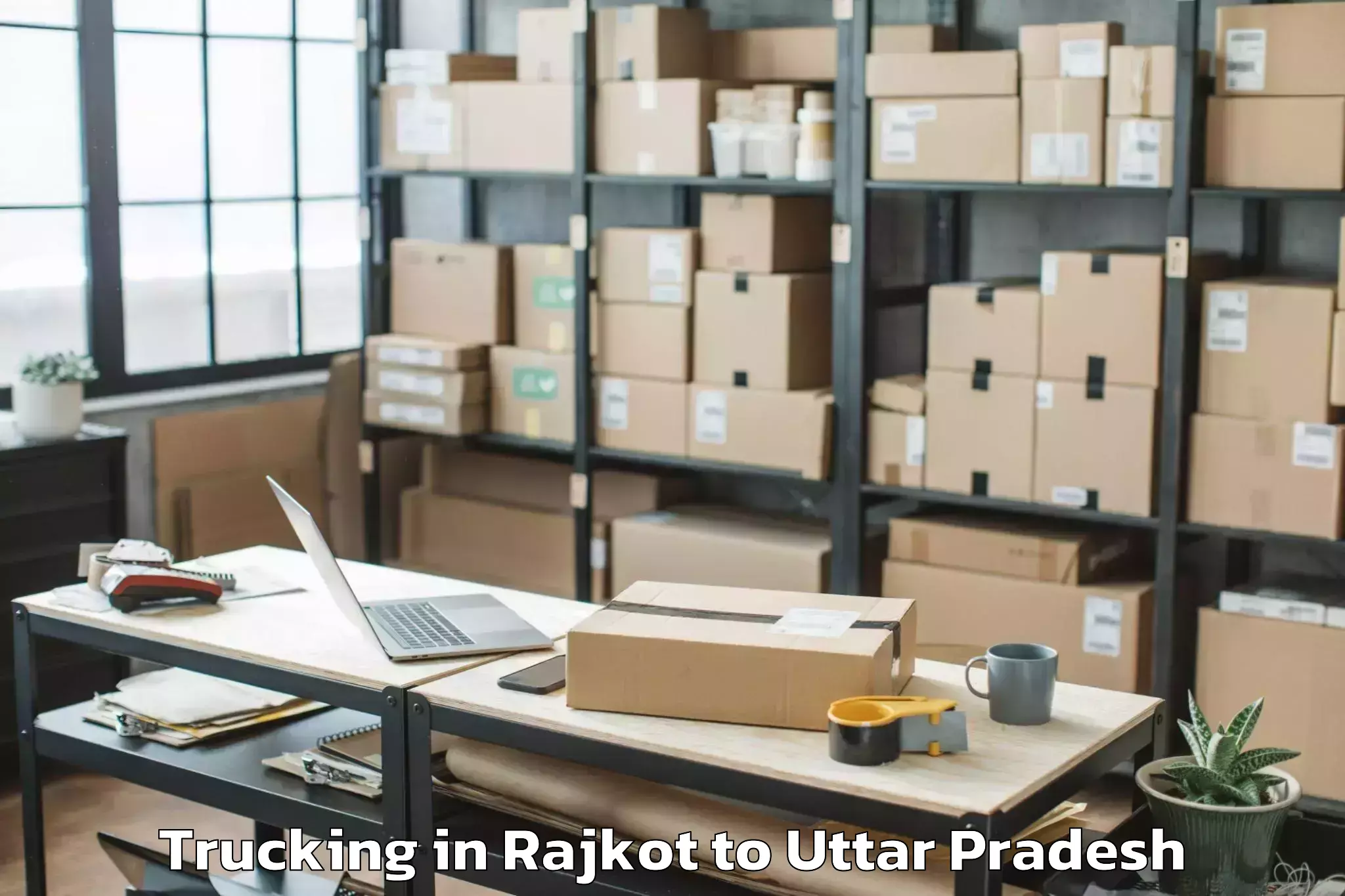 Hassle-Free Rajkot to Lakhimpur Trucking